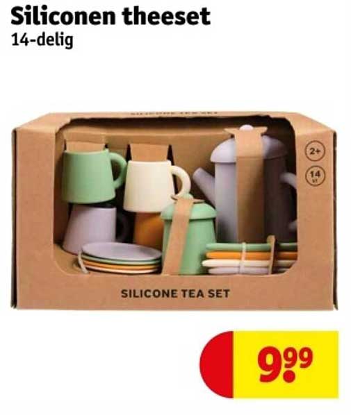 Siliconen theeset 14-delig