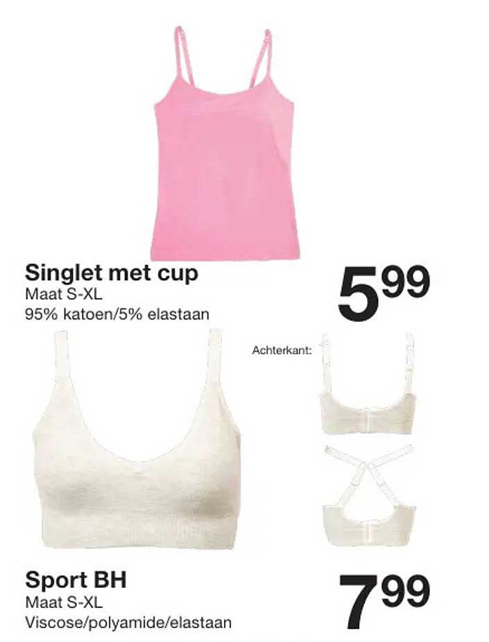 Singlet met cup