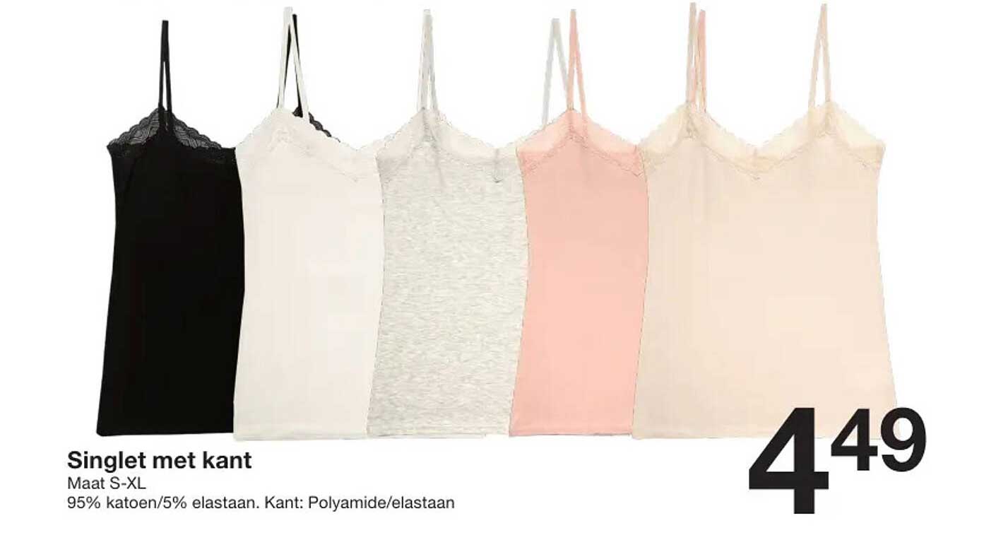 Singlet met kant
