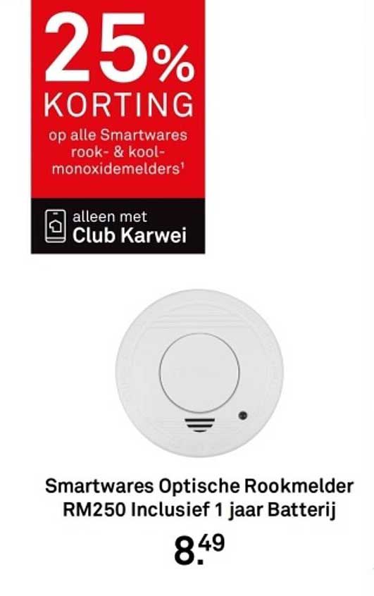 Smartwares Optische Rookmelder RM250 Inclusief 1 jaar Batterij