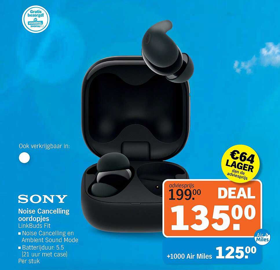 Sony Noise Cancelling oordopjes LinkBuds Fit