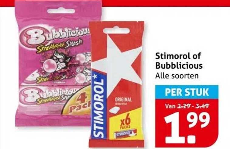 Stimorol of Bubblicious Alle soorten