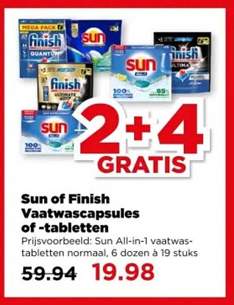 Sun of Finish Vaatwascapsules of -tabletten