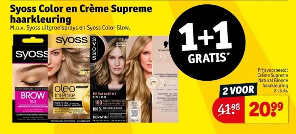 Syoss Color en Crème Supreme haarkleuringsaanbieding