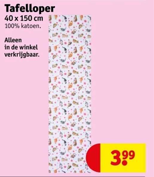 Tafelloper 40 x 150 cm 100% katoen.