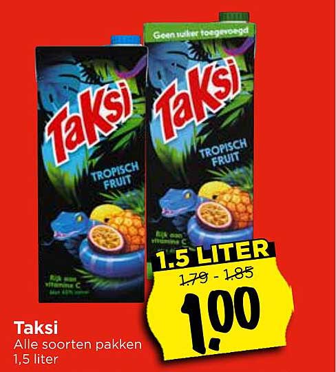 Taksi Alle soorten pakken 1,5 liter