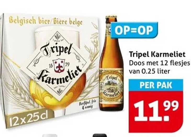 Tripel Karmeliet Doos met 12 flesjes van 0.25 liter