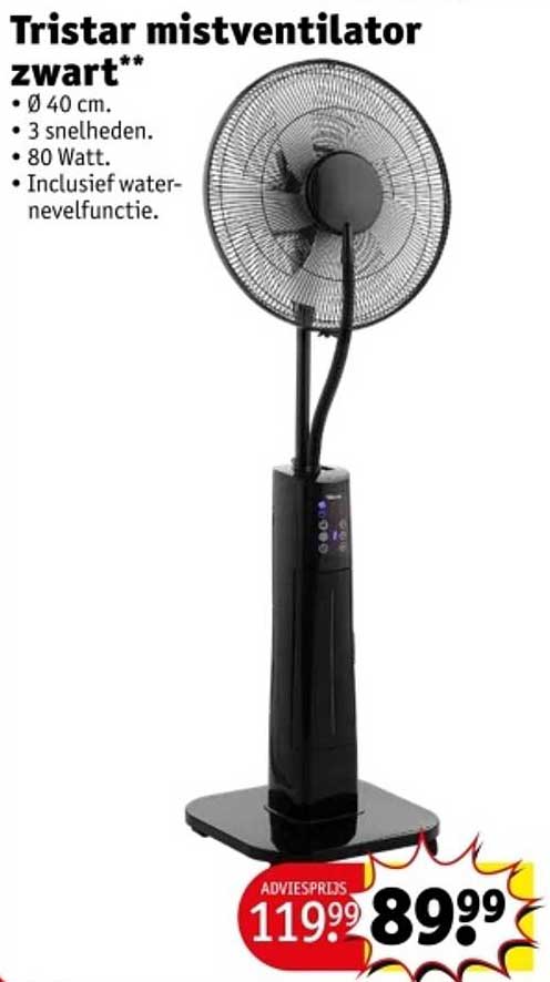 Tristar mistventilator zwart