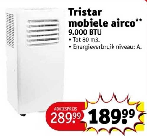 Tristar mobiele airco 9.000 BTU
