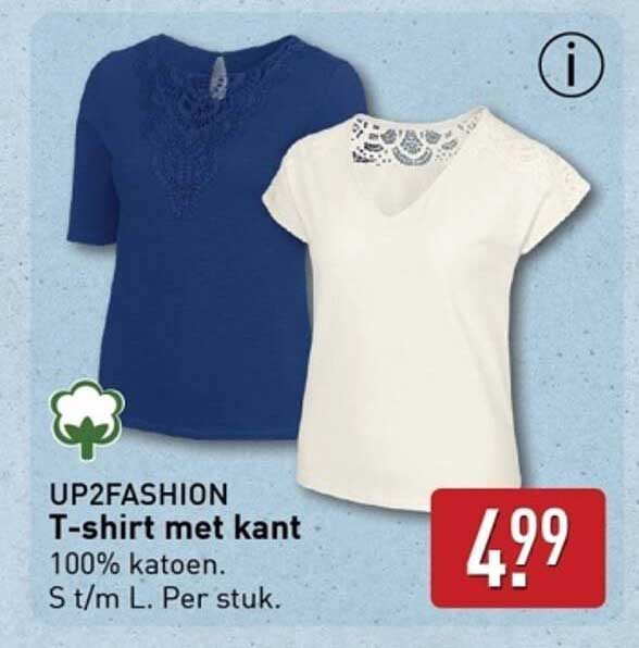 UP2FASHION T-shirt met kant