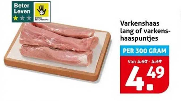 Varkenshaas lang of varkenshaaspuntjes