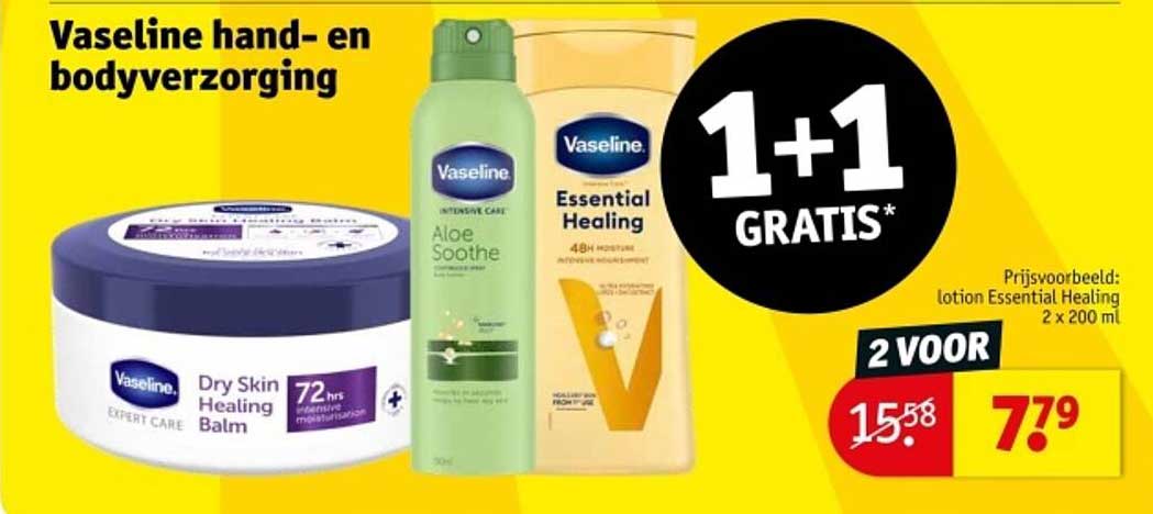 Vaseline hand- en bodyverzorging 1+1 GRATIS