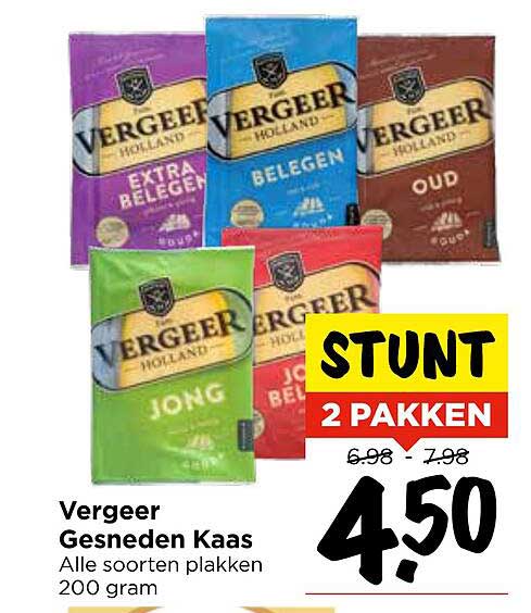 Vergeer Gesneden Kaas 2 pakken