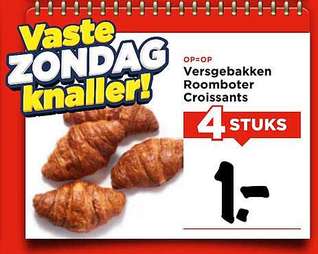 Versgebakken Roomboter Croissants 4 Stuks