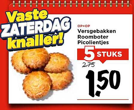 Versgebakken Roomboter Picolientjes 5 STUKS