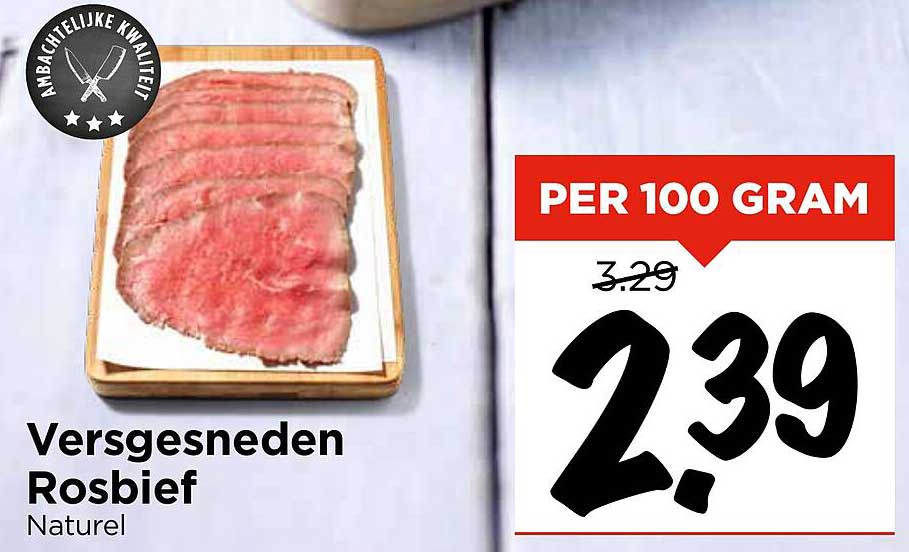 Versgesneden Rosbief Natuur