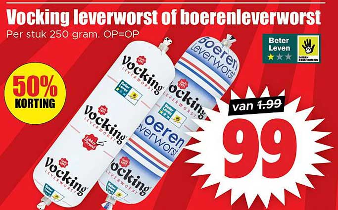 Vocking leverworst of boerenleverworst