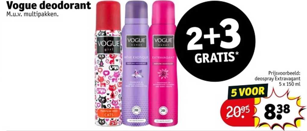 Vogue deodorant M.u.v. multipakken.