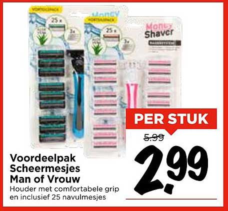 Voordeelpak Scheermesjes Man of Vrouw