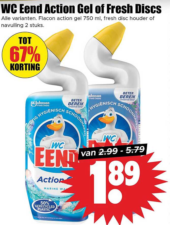 WC Eend Action Gel of Fresh Discs