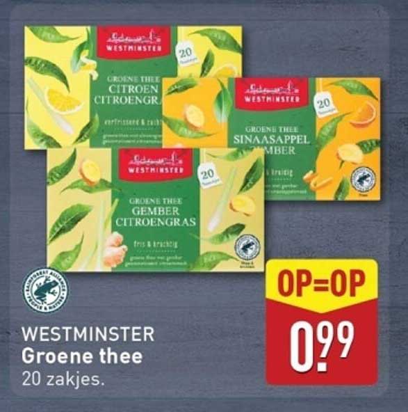 WESTMINSTER Groene thee 20 zakjes.