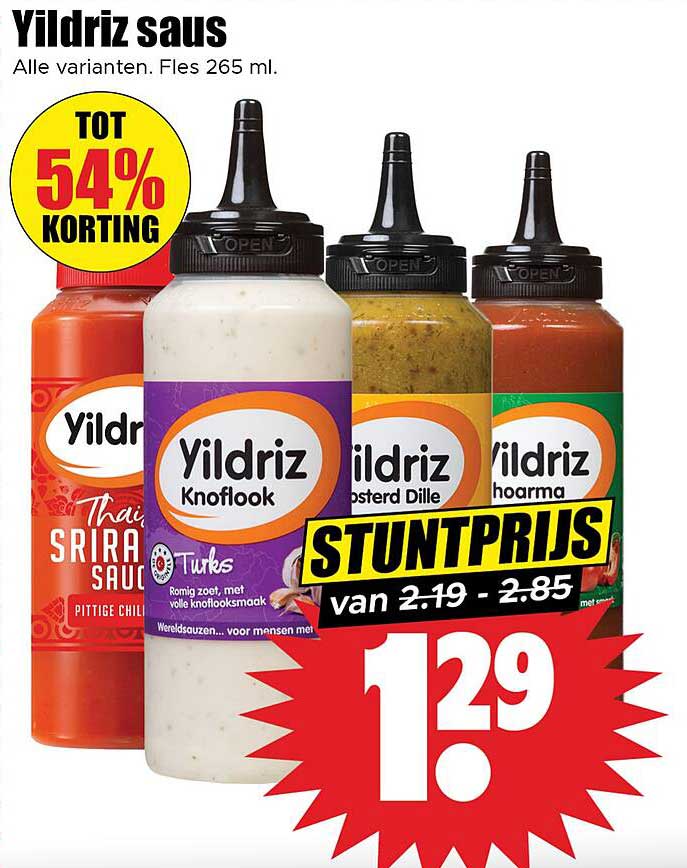 Yildriz sausen alle varianten. Fles 265 ml.