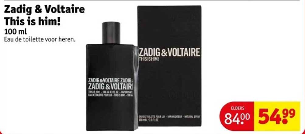 Zadig & Voltaire This is him! 100 ml Eau de toilette voor heren.