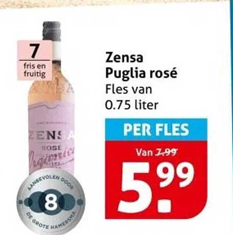 Zensa Puglia rosé Fles van 0.75 liter