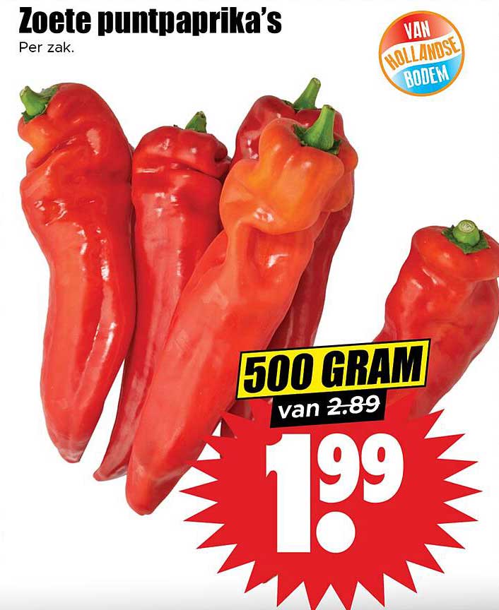 Zoete puntpaprika's