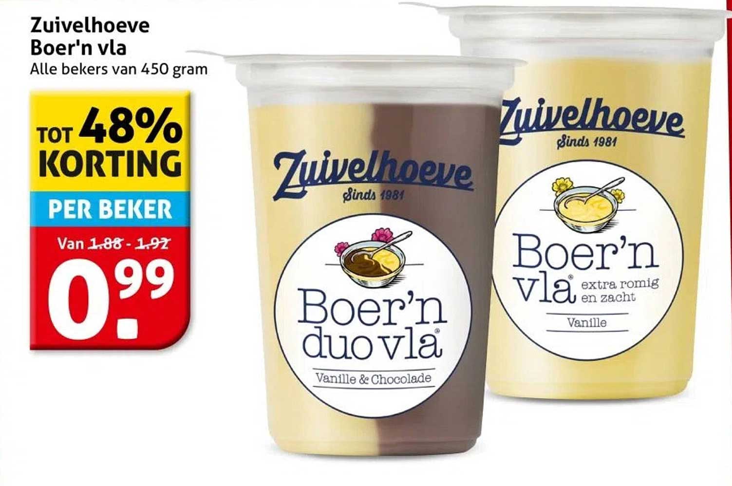 Zuivelhoeve Boer'n vla
