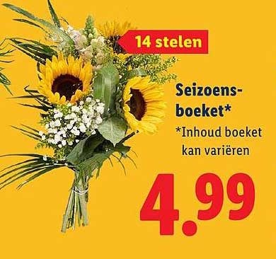 14 stelen Seizoens-boeket*