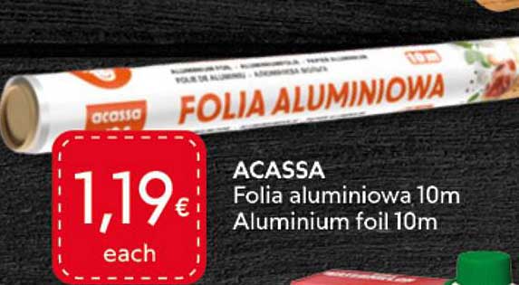 ACASSA Folia aluminiowa 10m Aluminium foil 10m
