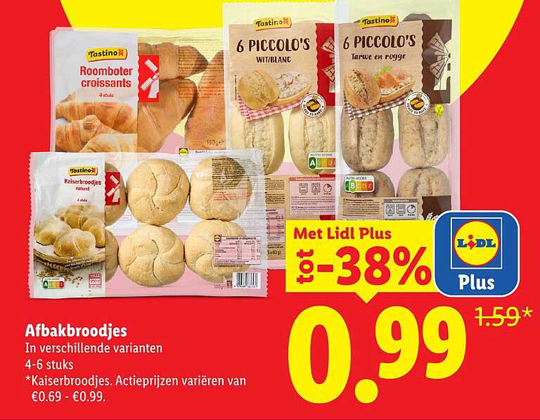 Afbakbroodjes In verschillende varianten 4-6 stuks