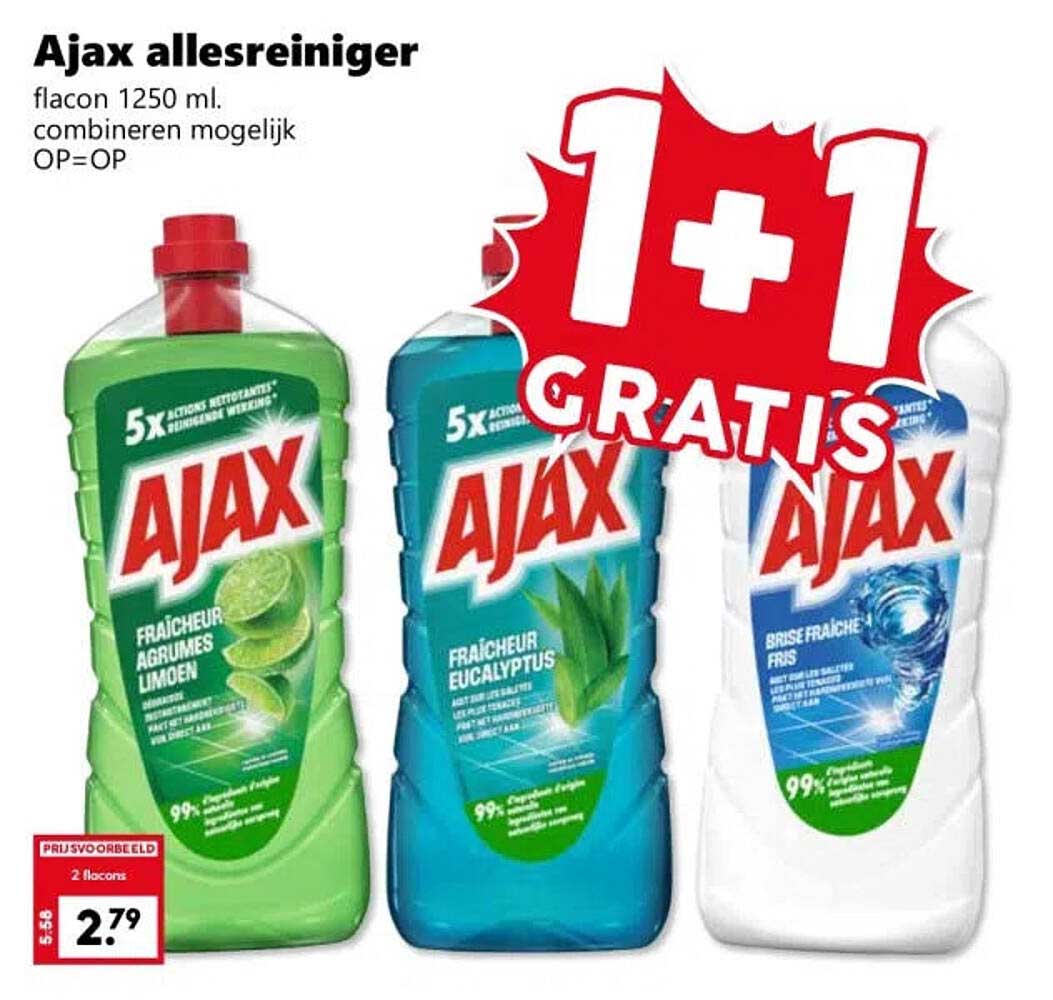 Ajax allesreiniger 1+1 gratis