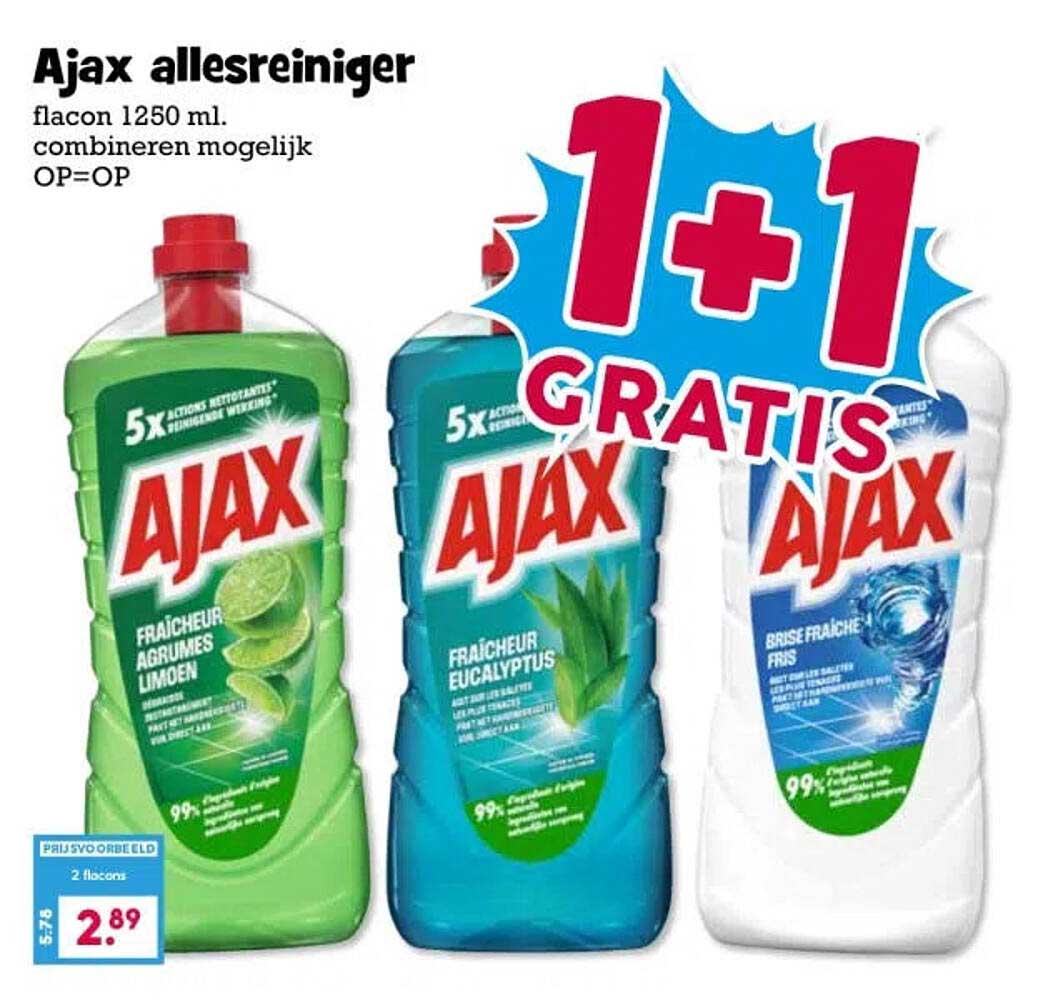 Ajax allesreiniger 1+1 gratis