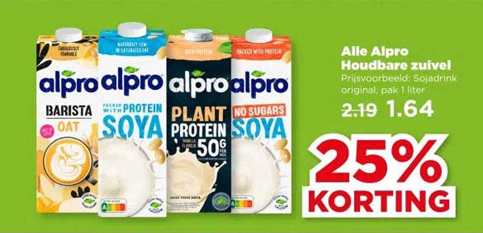 Alle Alpro Houdbare zuivel 25% korting