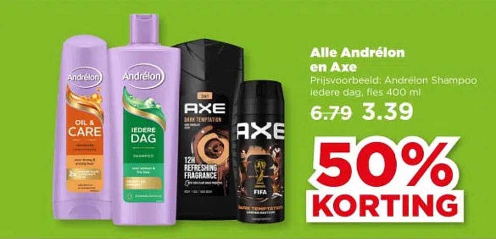 Alle Andrélon en Axe 50% korting