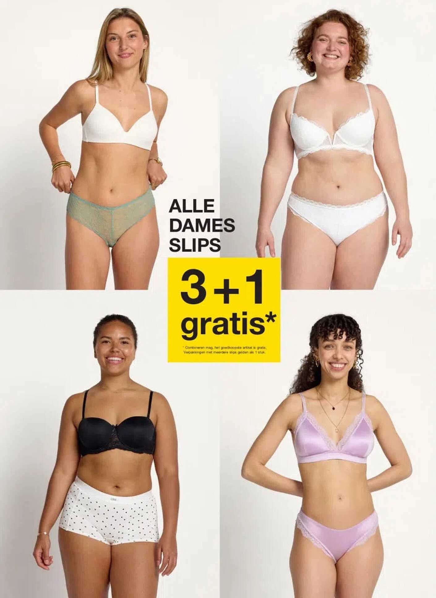 ALLE DAMES SLIPS 3+1 gratis*