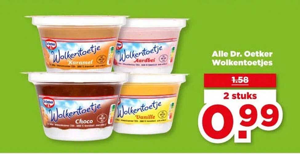 Alle Dr. Oetker Wolkentoetjes