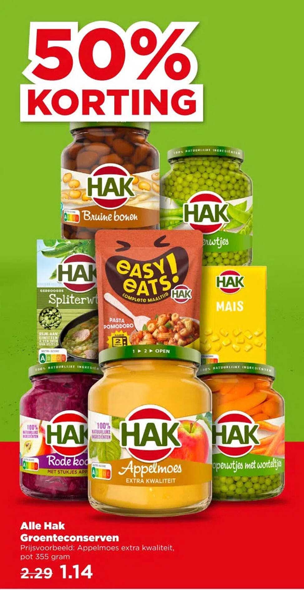 Alle Hak Groenteconserven 50% KORTING