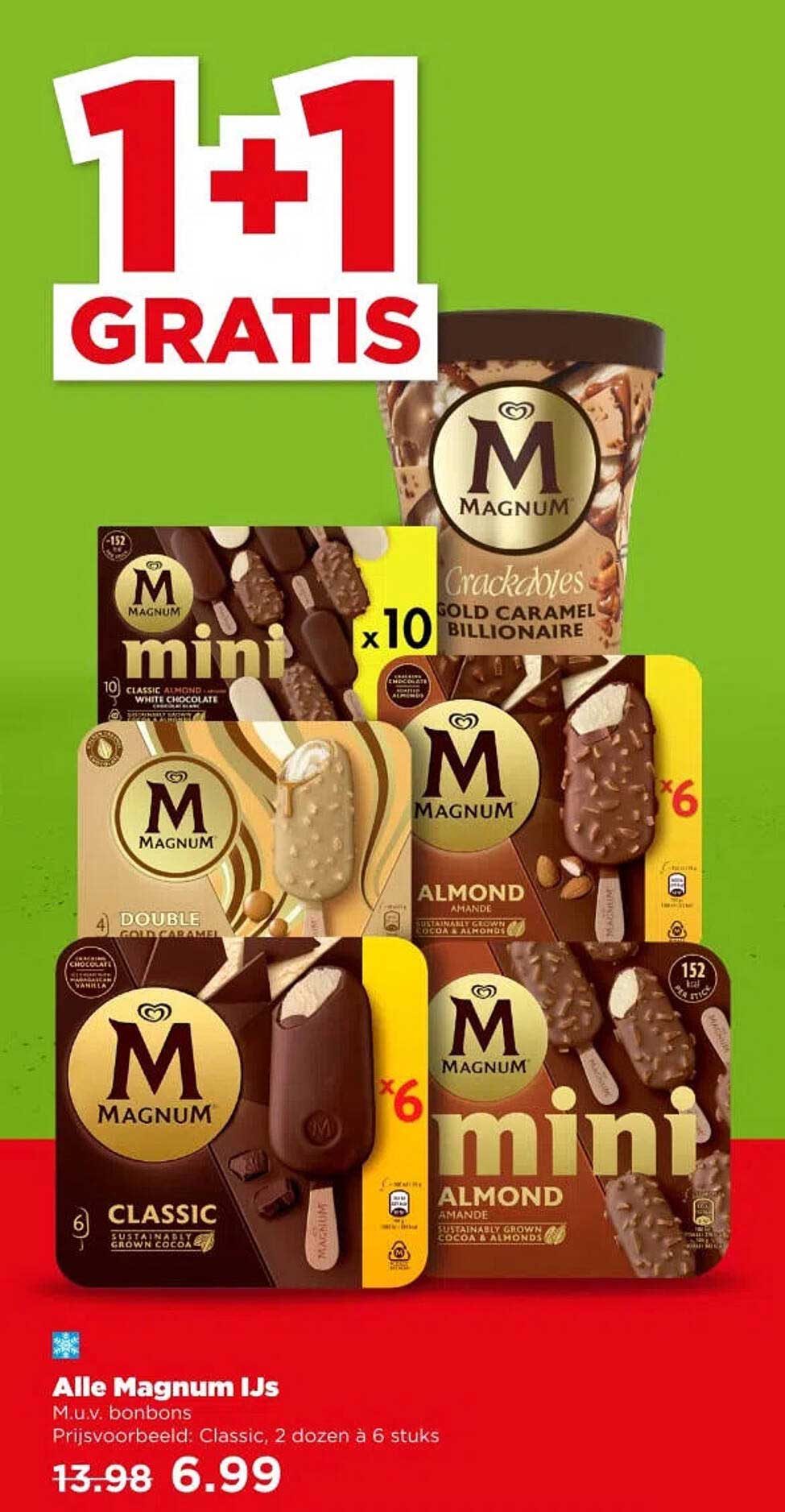 Alle Magnum IJs 1+1 gratis