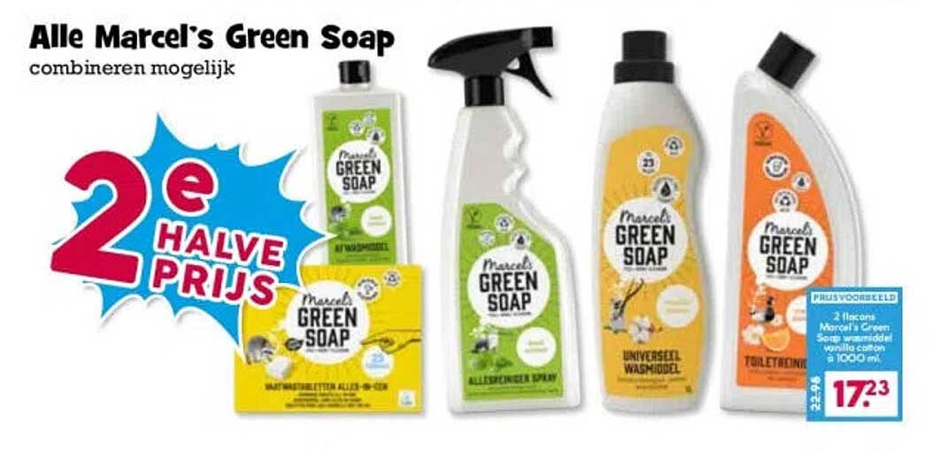 Alle Marcel's Green Soap combineren mogelijk 2e halve prijs
