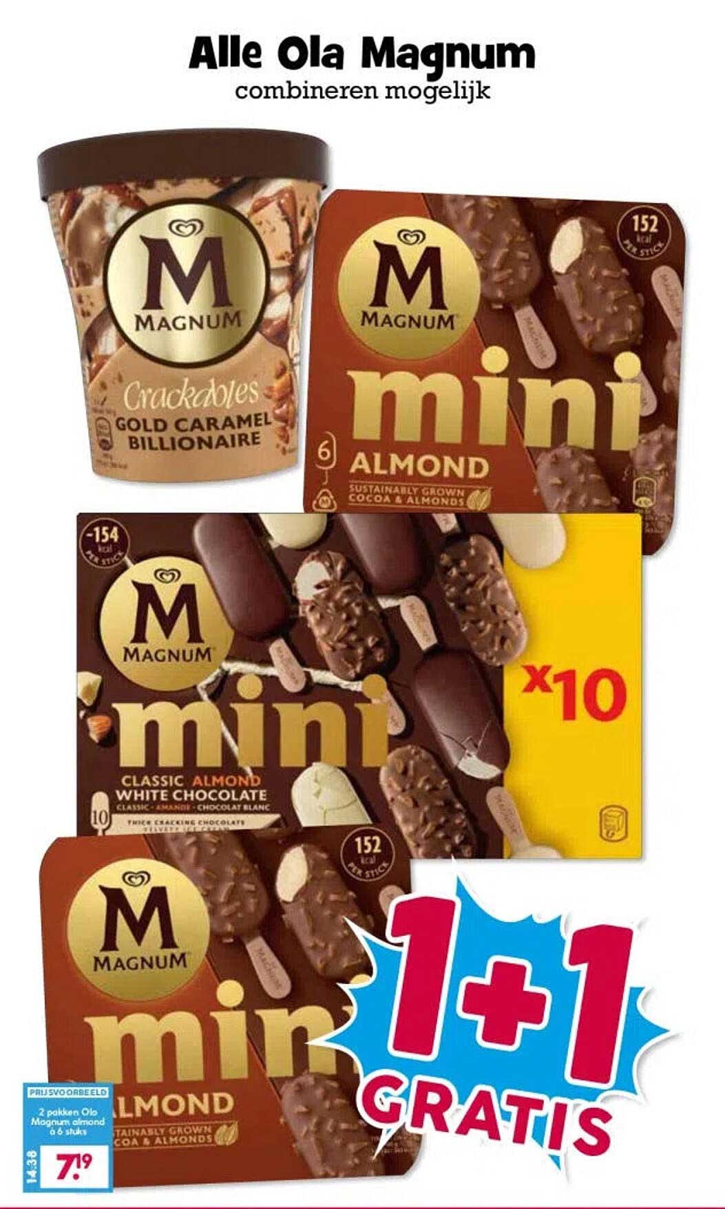 Alle Ola Magnum combineren mogelijk 1+1 gratis
