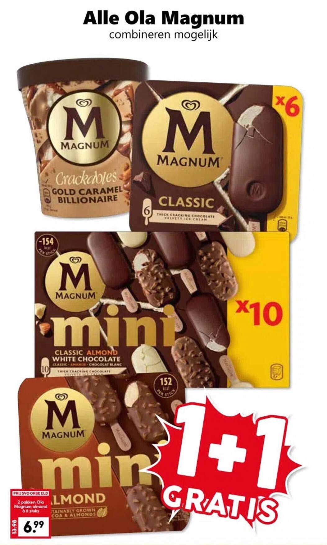Alle Ola Magnum combineren mogelijk 1+1 gratis