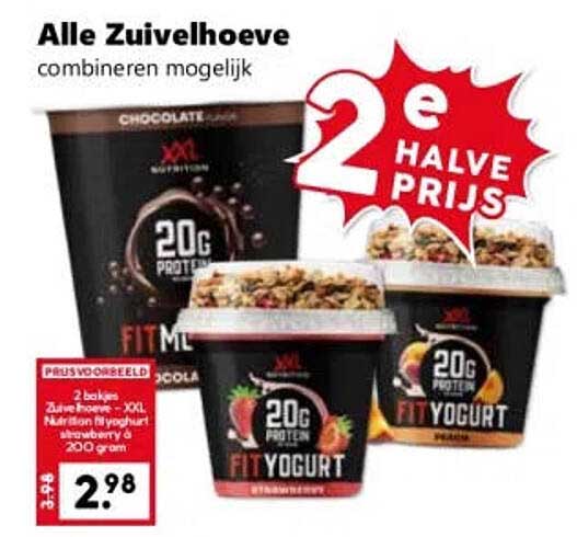 Alle Zuivelhoeve combineren mogelijk 2e halve prijs