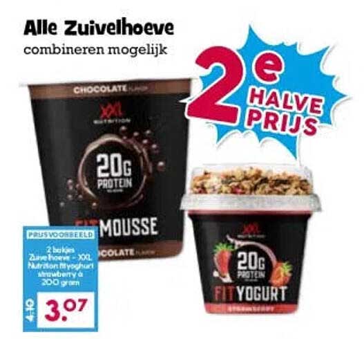 Alle Zuivelhoeve combineren mogelijk 2e halve prijs