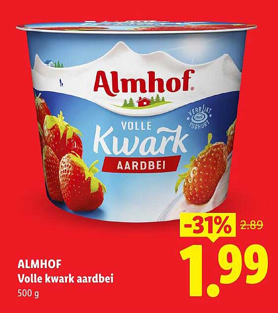 ALMHOF Volle kwark aardbei