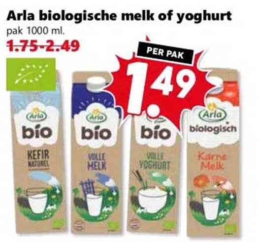 Arla biologische melk of yoghurt