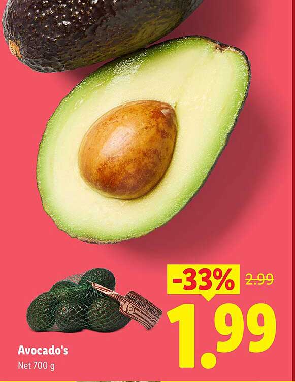 Avocado's -33%