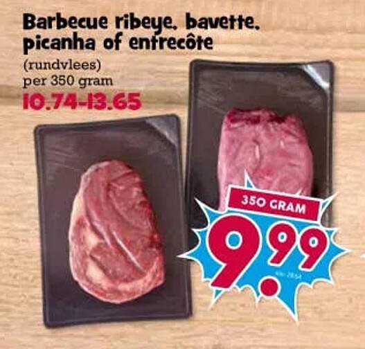 Barbecue ribeye, bavette, picanha of entrecôte